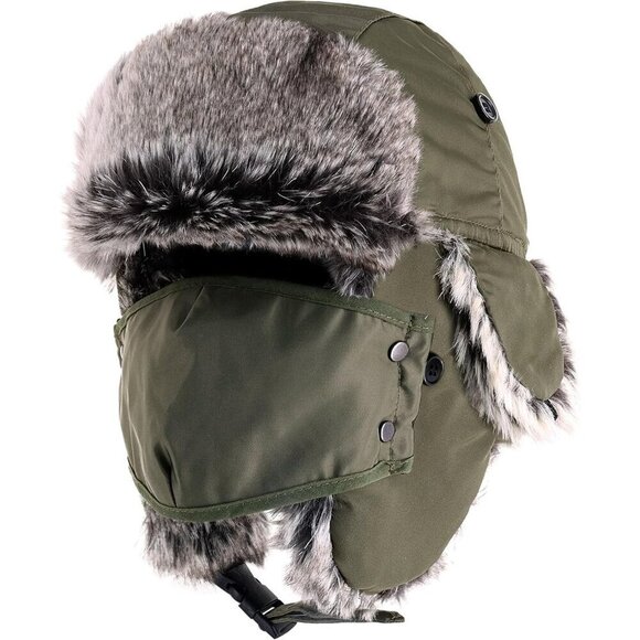 Accessories - 🆕Unisex Army Green Waterproof Winter Warm Premium Strength Ear Flap Strap Hats